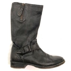 Bed Stu Token Distressed Leather Moto Boots 8.5
